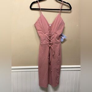 Cherry Mellow Corset Front Bodycon Dress Size M NWT